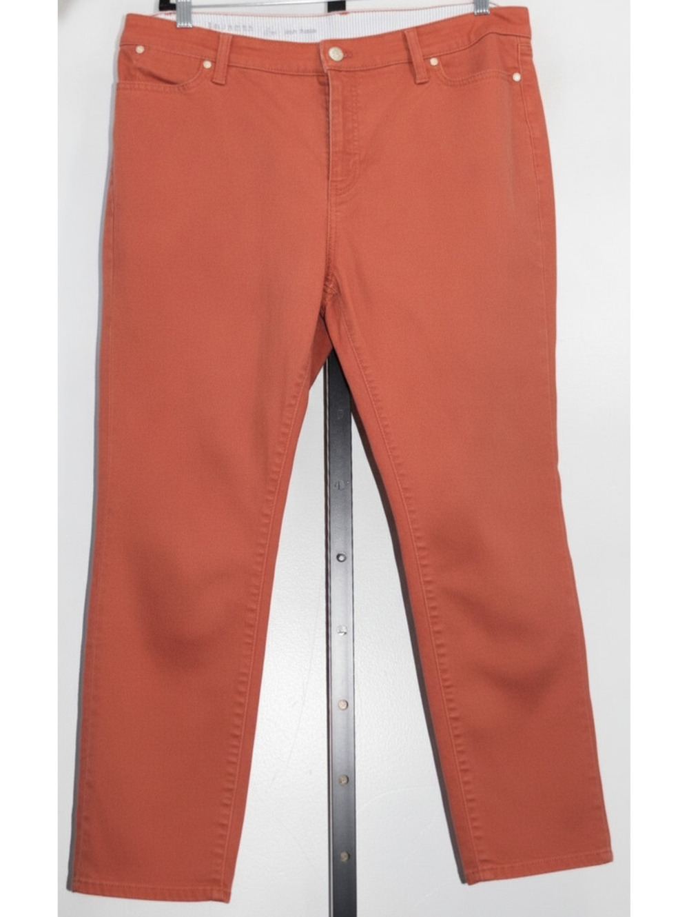 Talbots Flawless Slim Ankle Jeans Rust Orange Stretch Denim Womens 16P